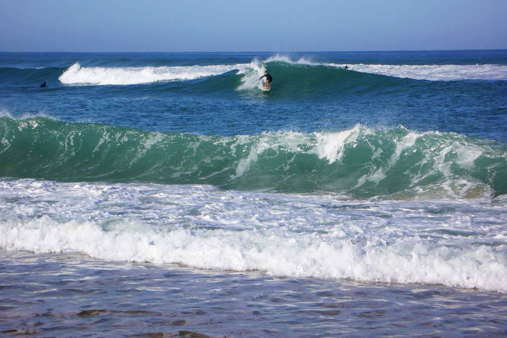 Sunny surfing day at Le Grand Crohot, Cap Ferret