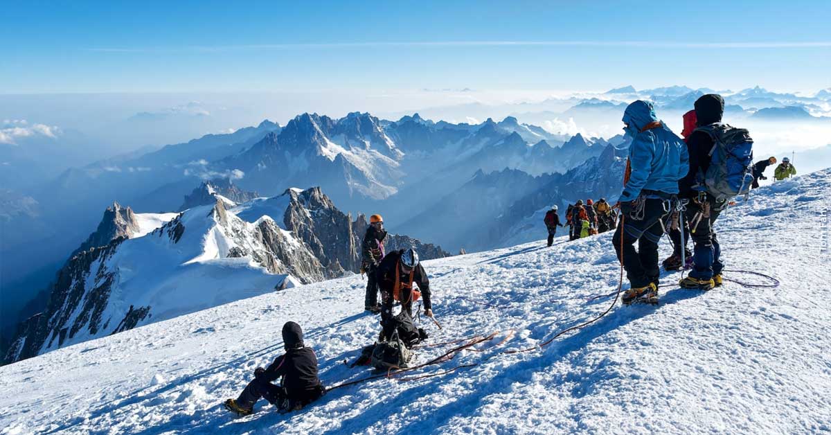 Chamonix winter mountaineering