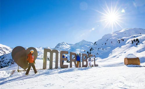 The Meribel ski resort in winter