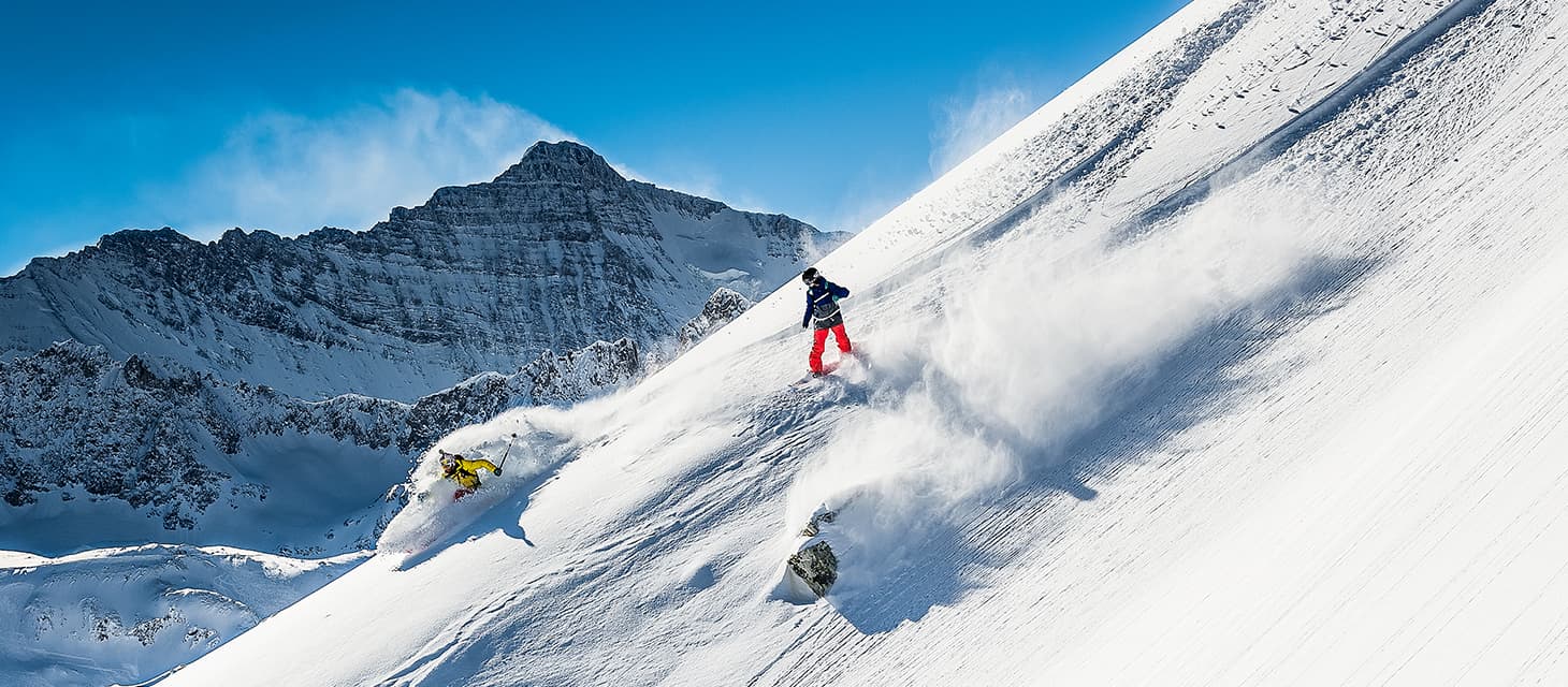 Off-piste skiing in Tignes