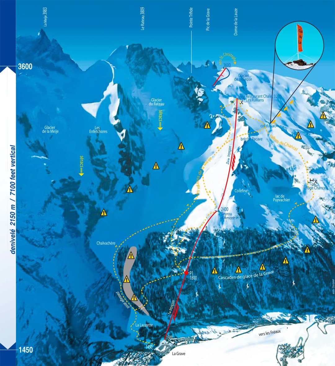 La Grave Piste Map