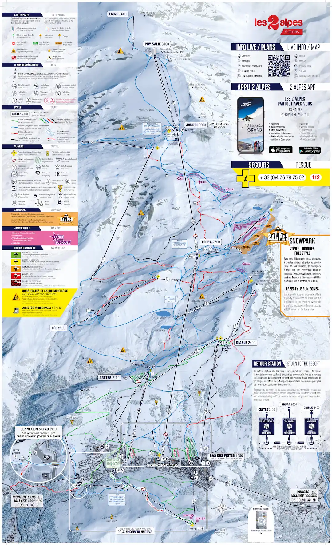 Les 2 Alpes Piste Map