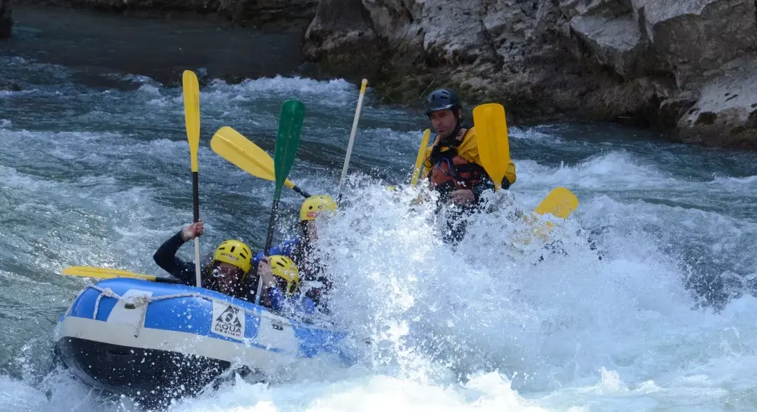 Rafting down the Nive River near Biarritz