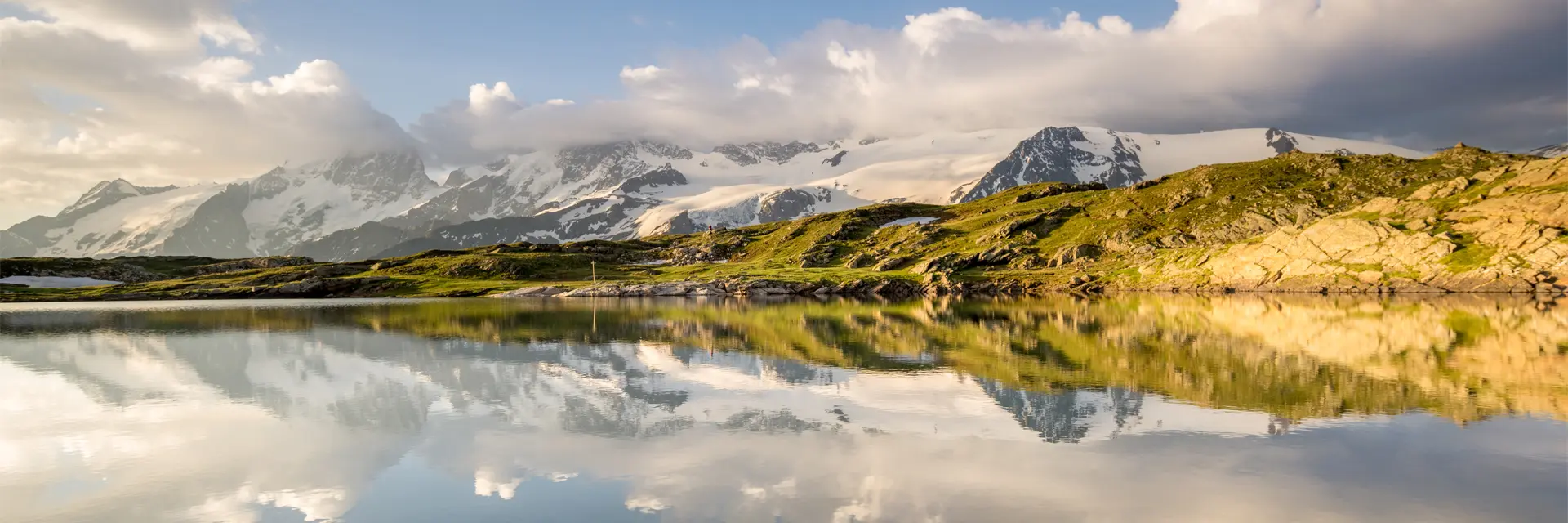 A mirror lake in the Ecrins National Park